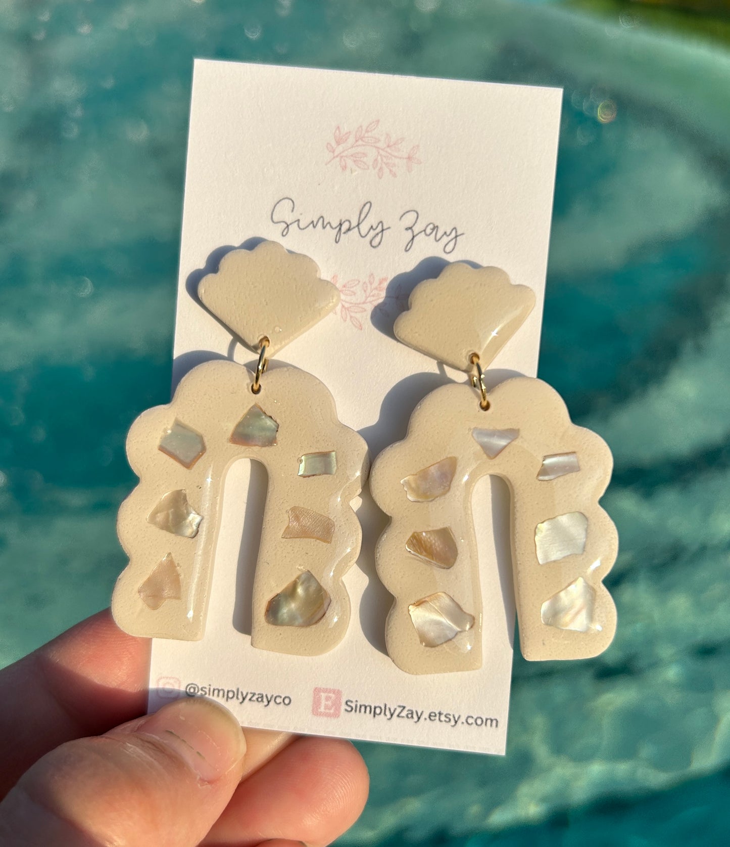 Beach Seashell Accent Earrings