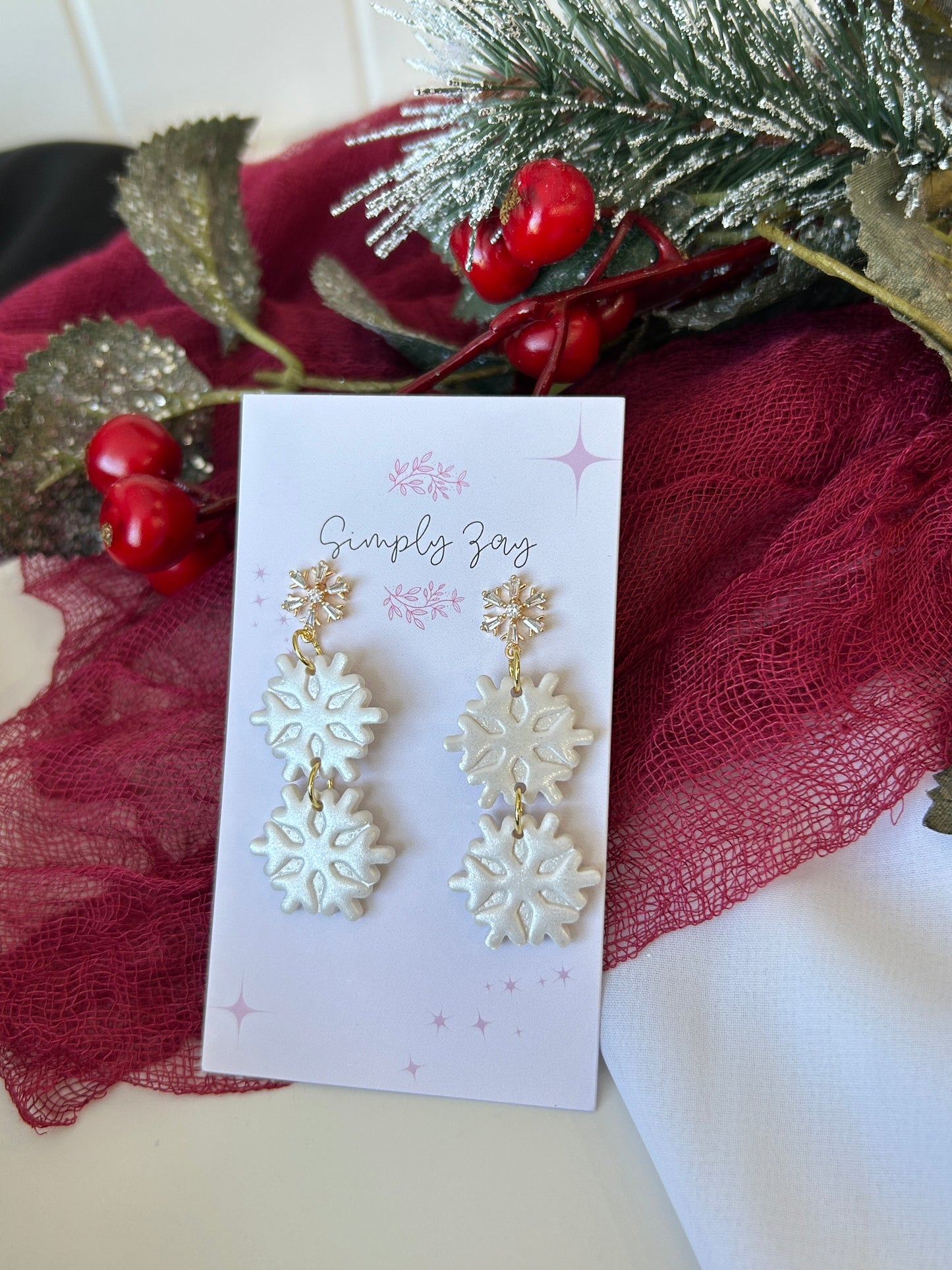 Snowflake Winter Dangles