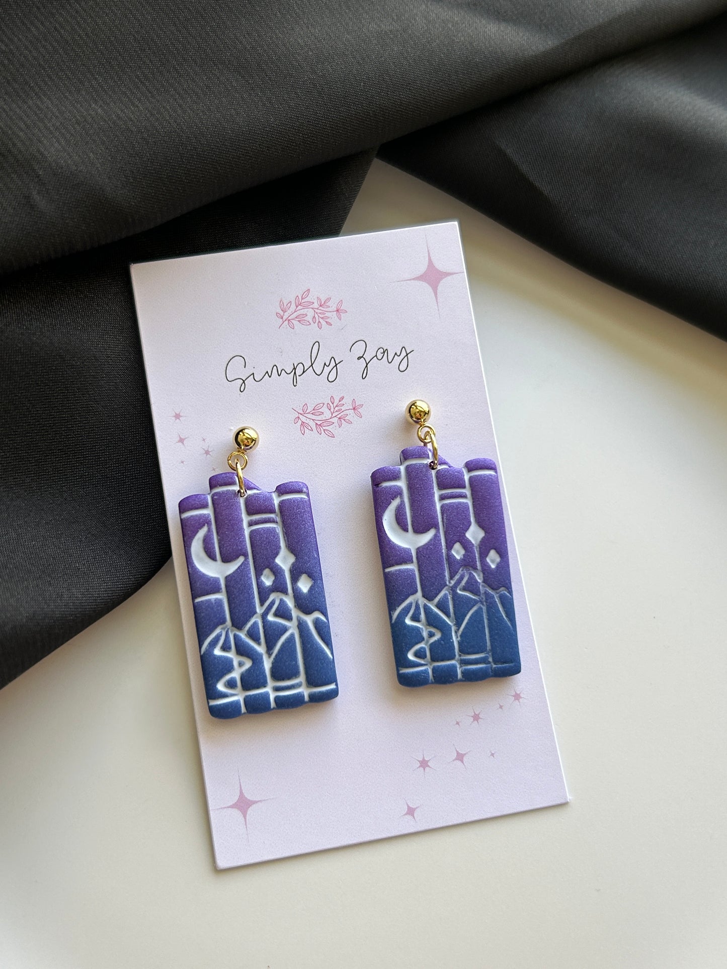 Night Sky Book Earrings
