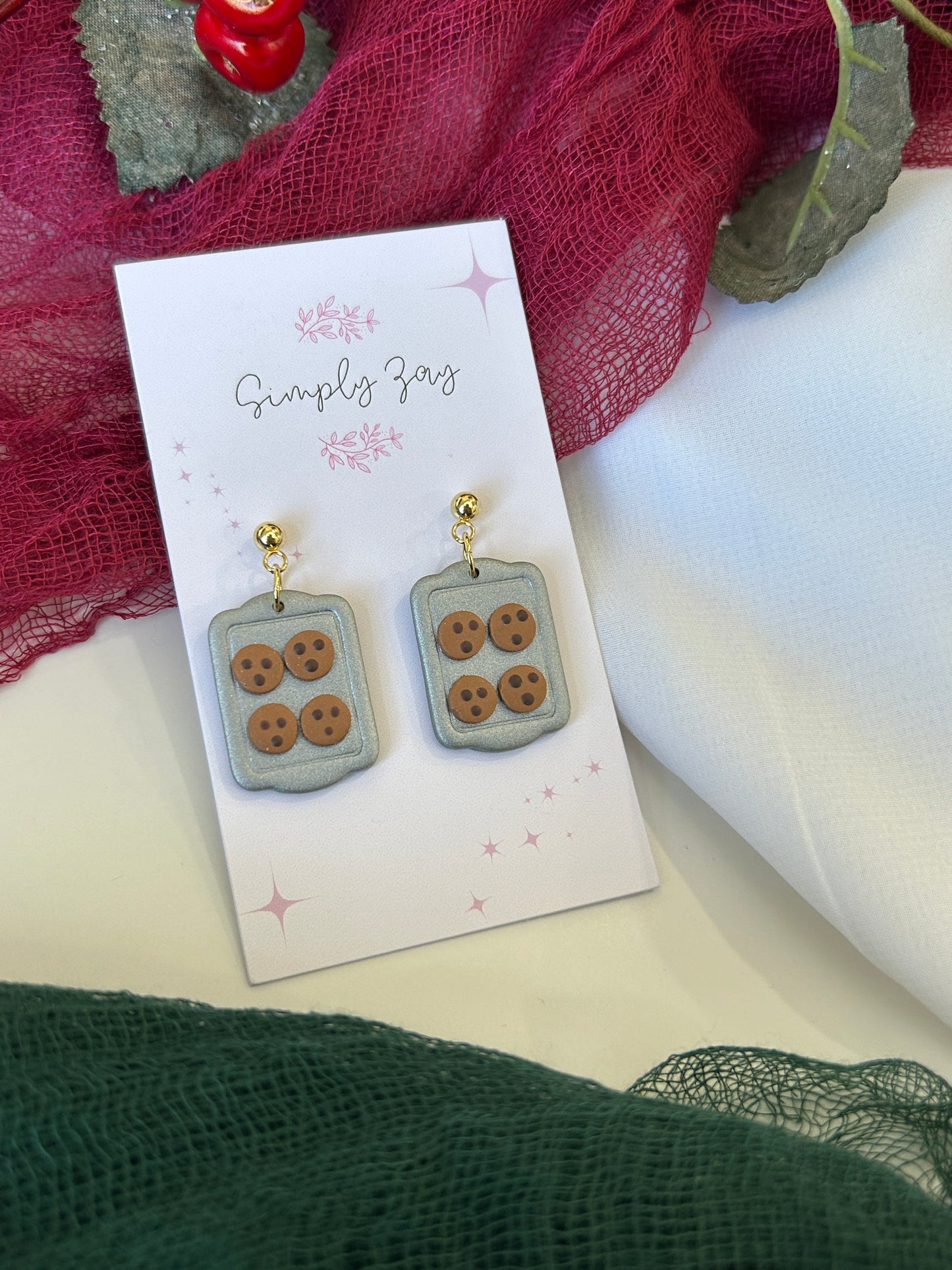 Cookie Tray Dangle Earrings