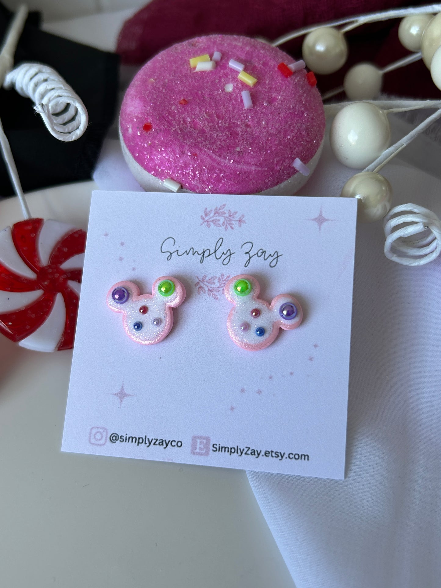 Gumdrop Mouse Stud Earrings