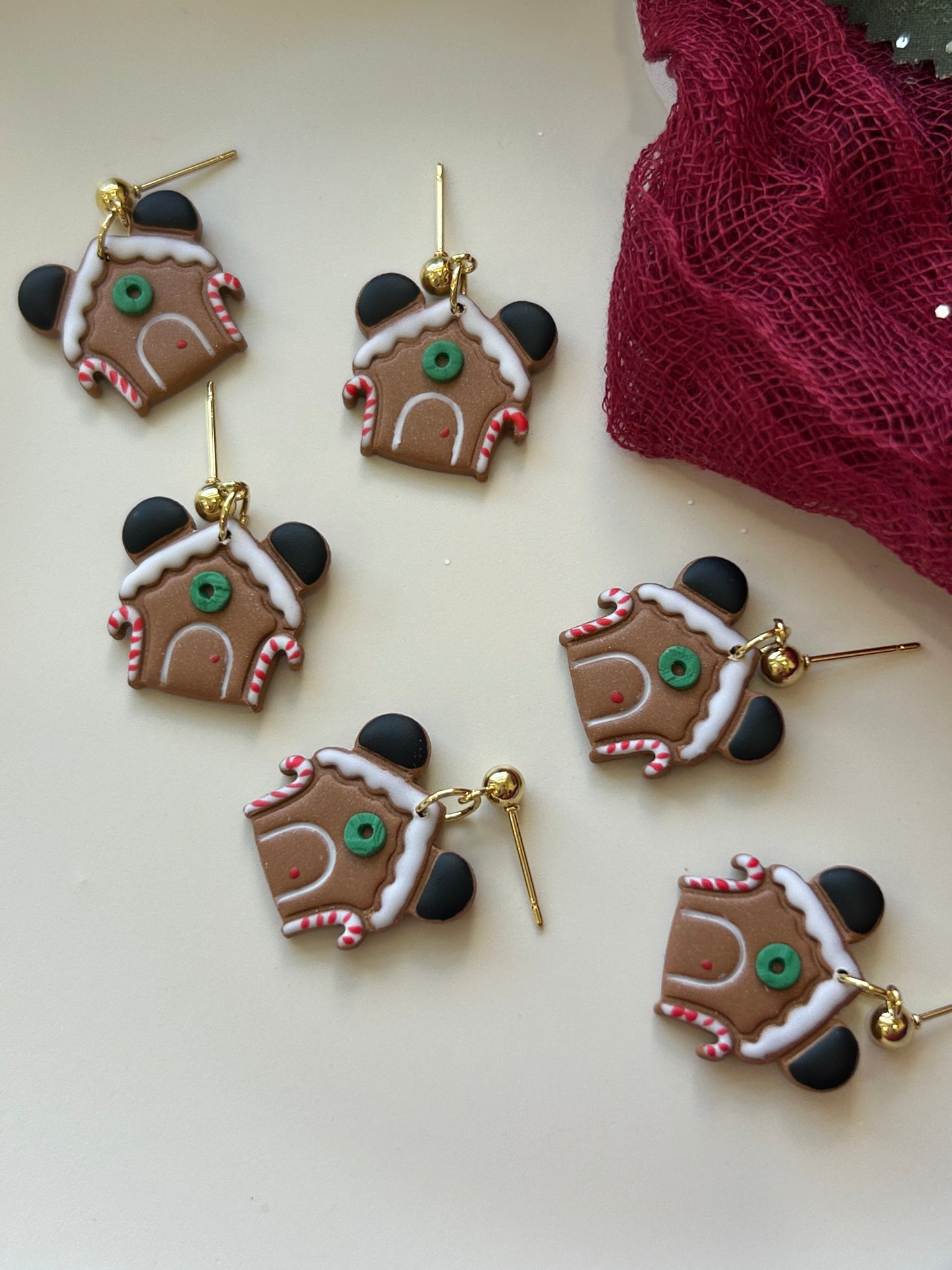 Gingerbread House Dangle Earrings