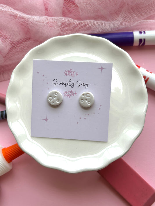 Moon Clay Studs