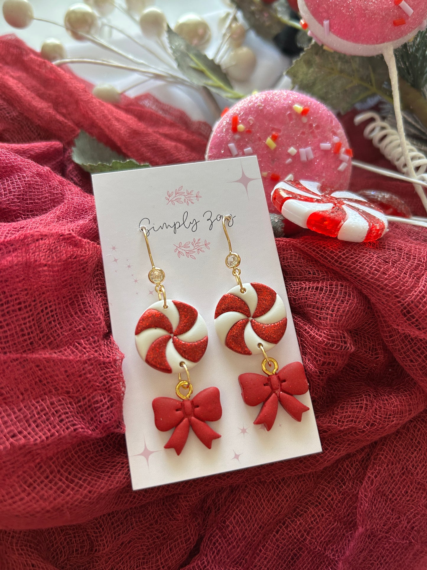 Peppermint Candy Dangles