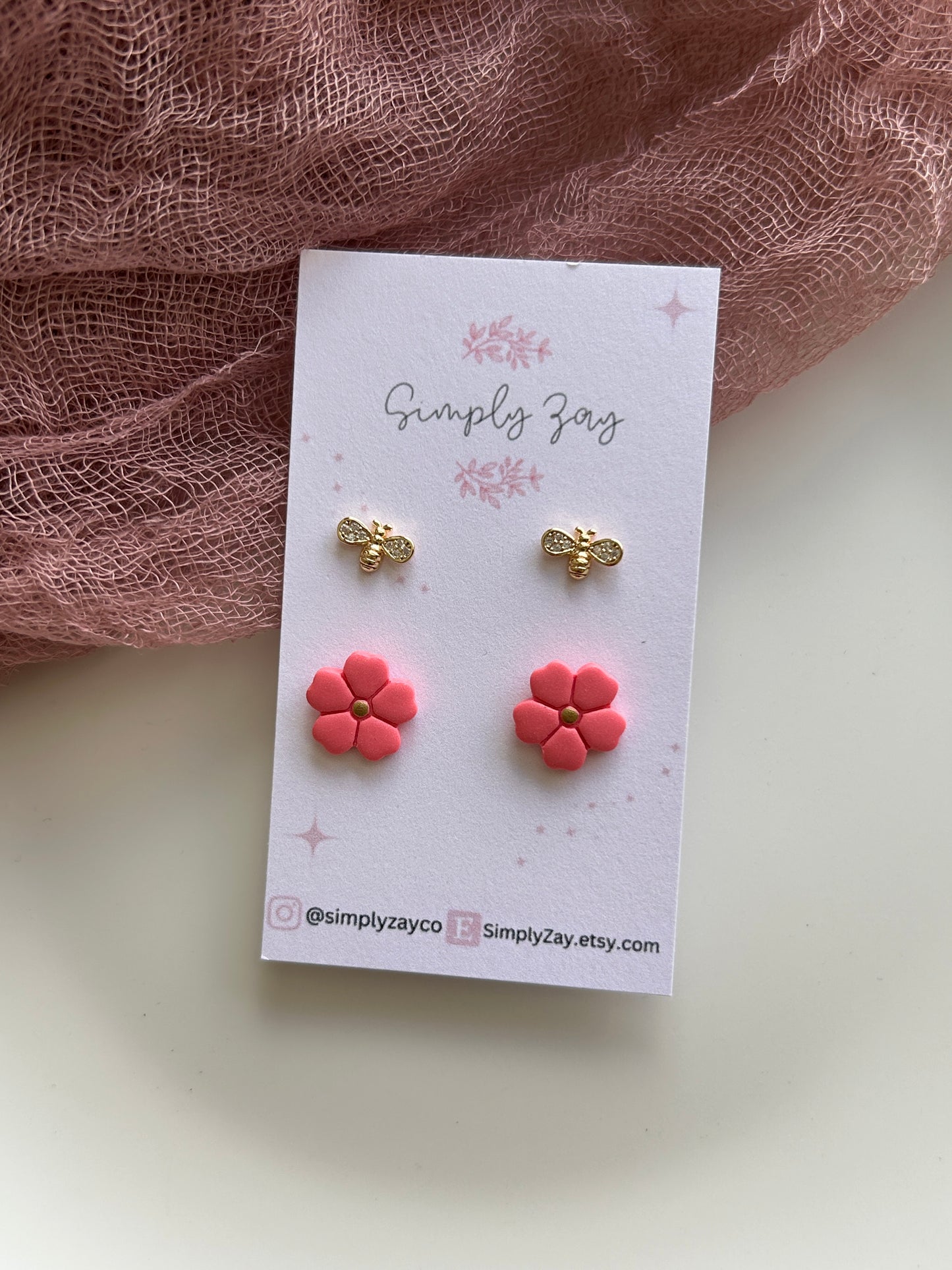 Bee + Flower Stud Pack