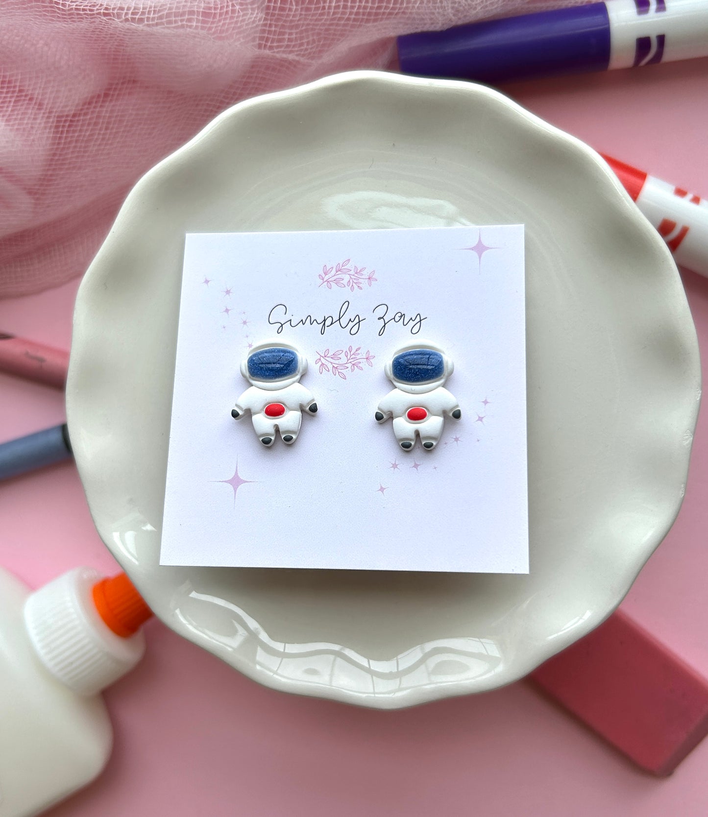 Astronaut Clay Studs