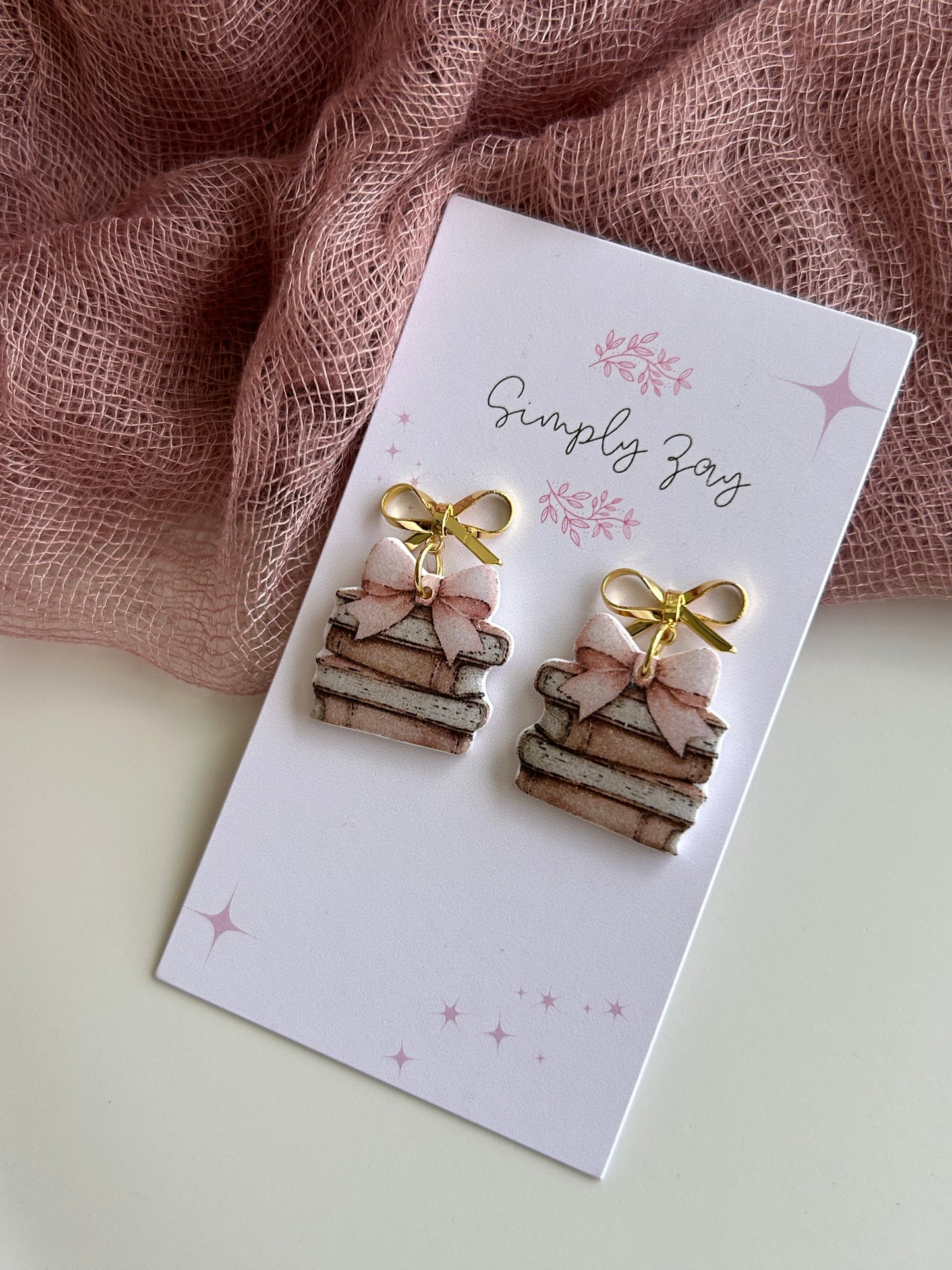 Book Stack Earrings