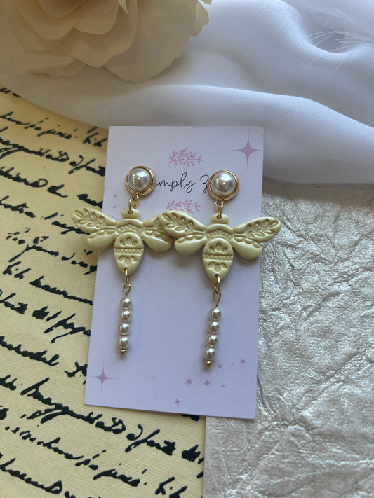 Bees with Pearl Dangles