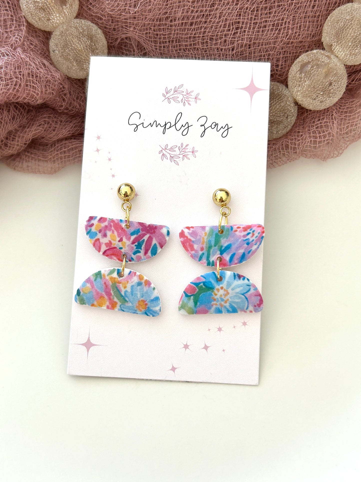Floral Pattern Earrings