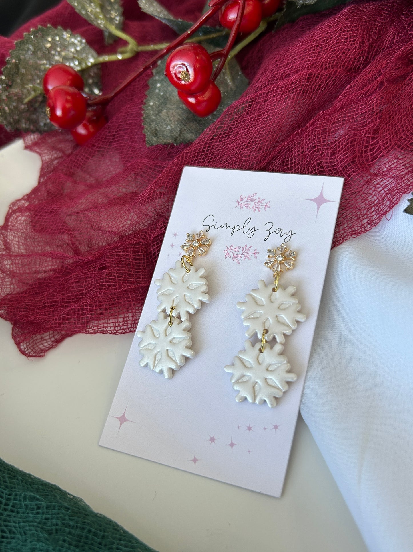 Snowflake Winter Dangles