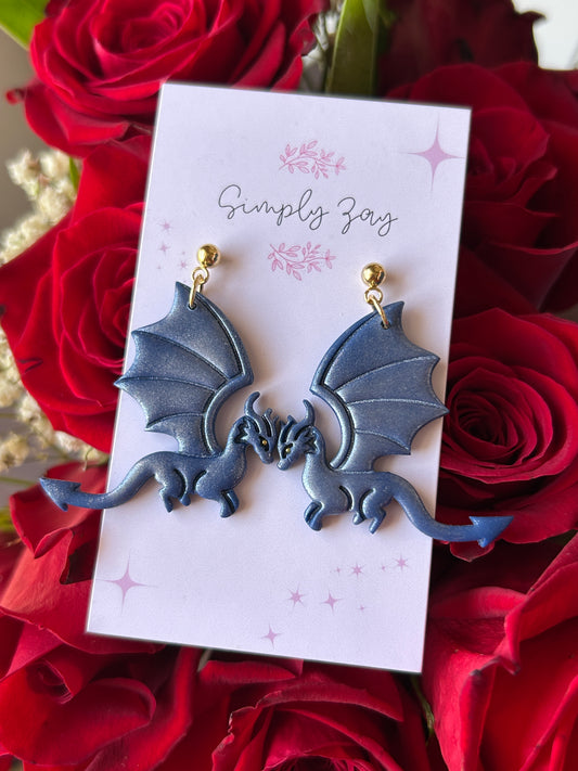 Midnight Blue Dragon Dangles