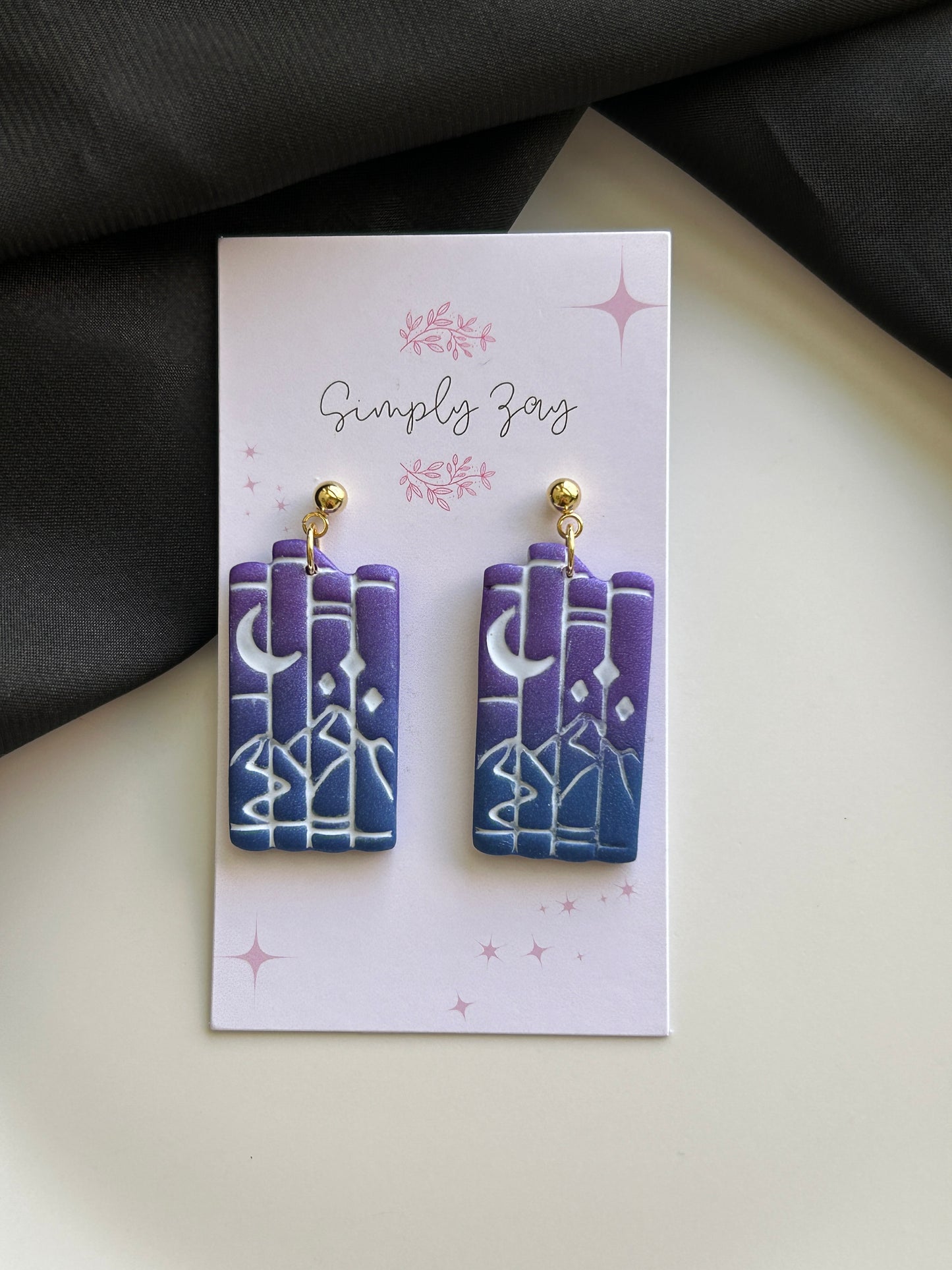 Night Sky Book Earrings