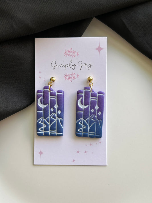 Night Sky Book Earrings