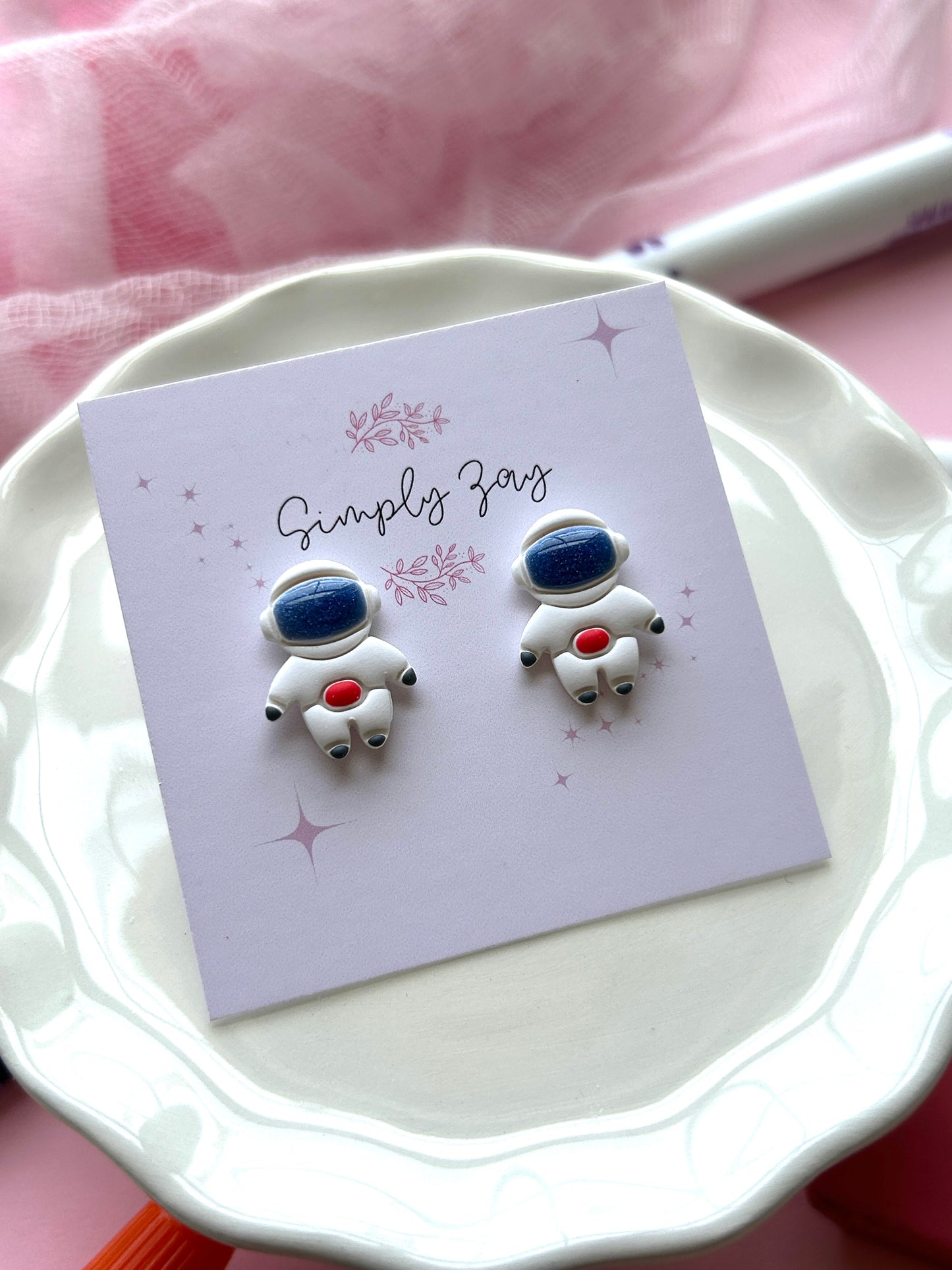 Astronaut Clay Studs