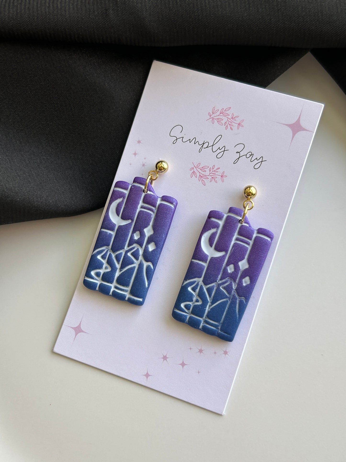 Night Sky Book Earrings