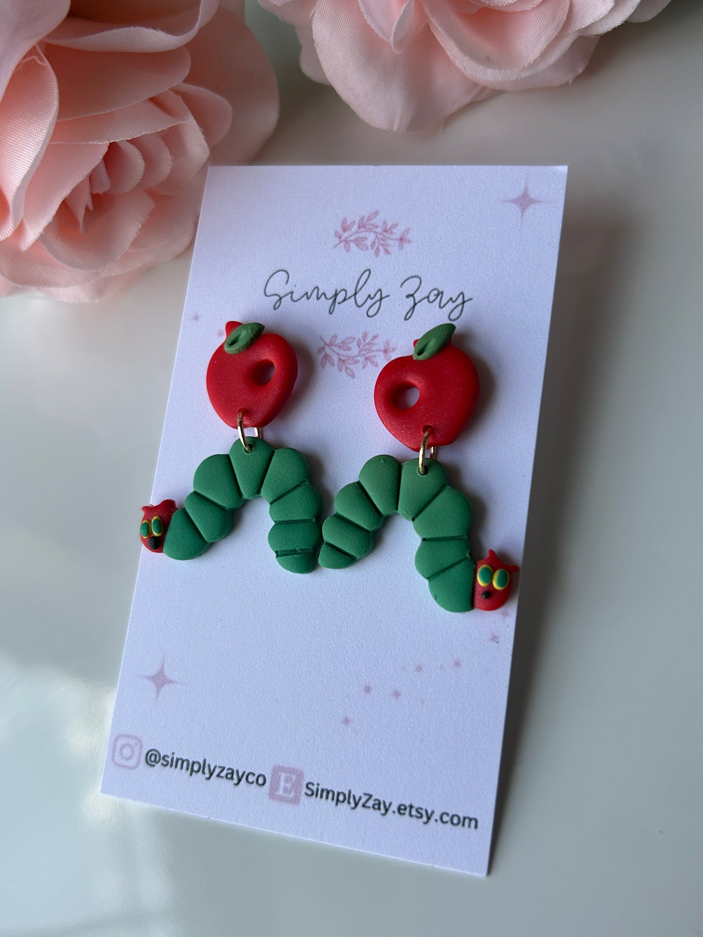 Hungry Caterpillar Inspired Earrings