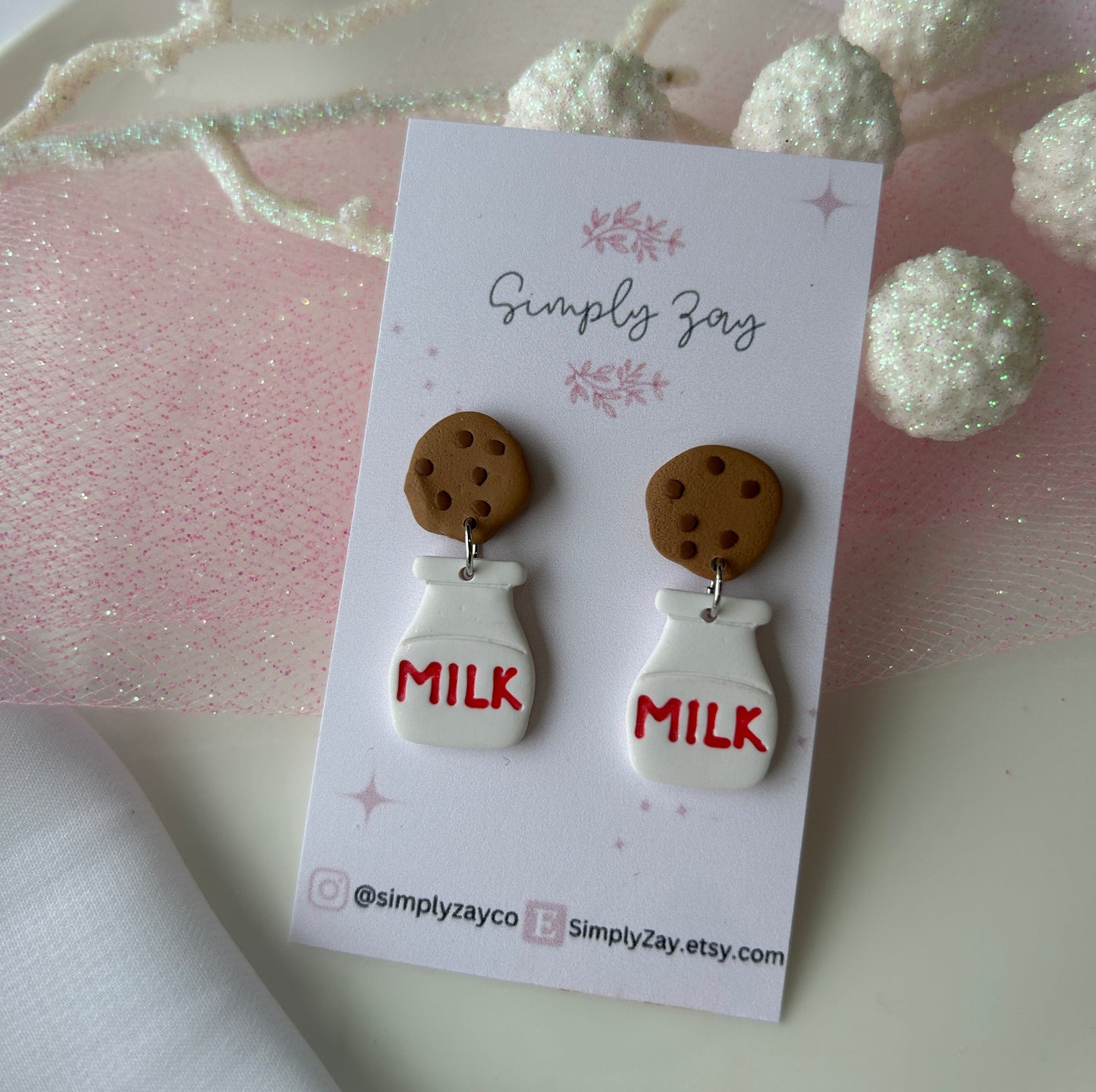 Cookies and Milk Earrings