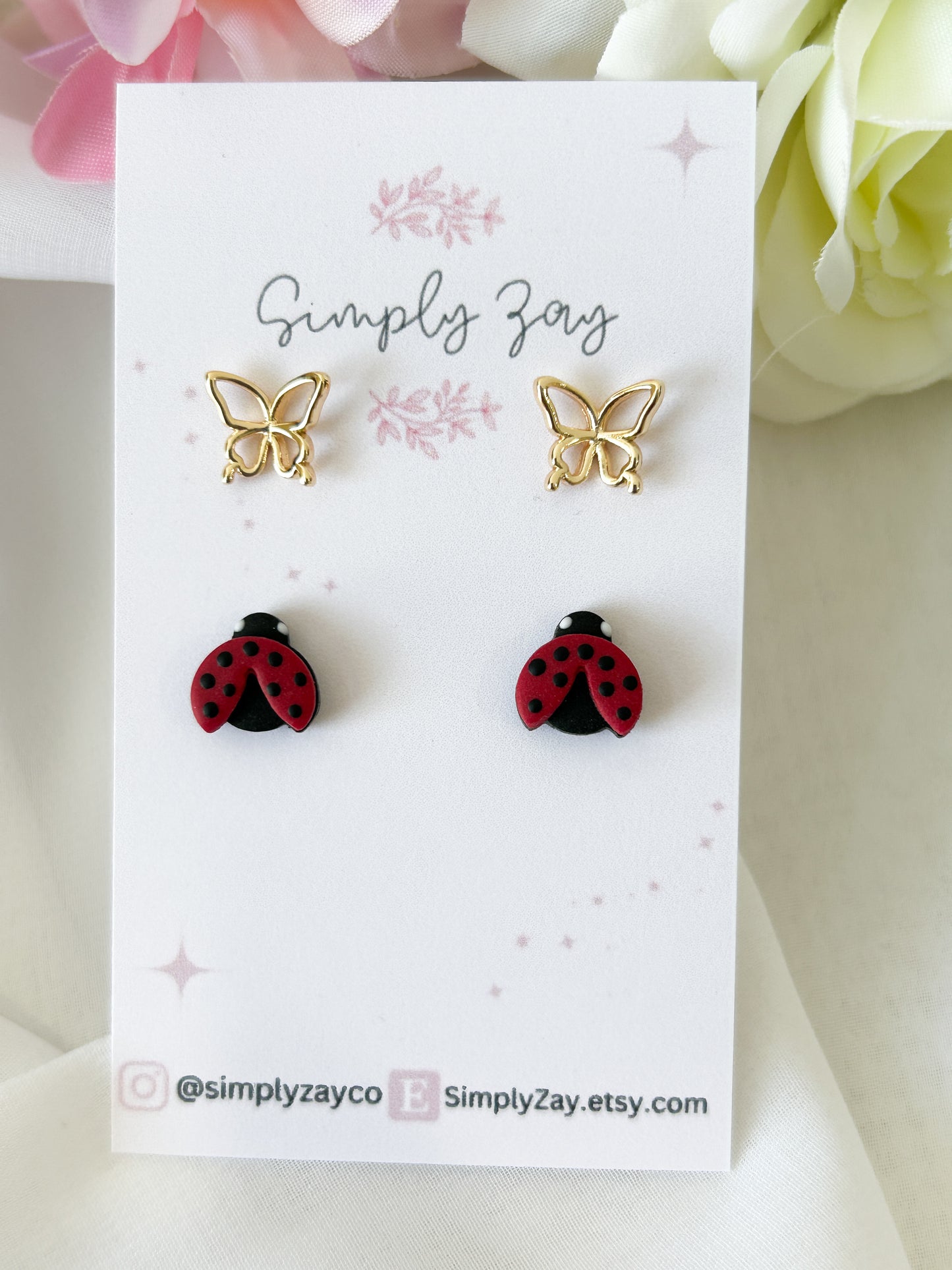 Butterfly and Ladybug Stud Pack