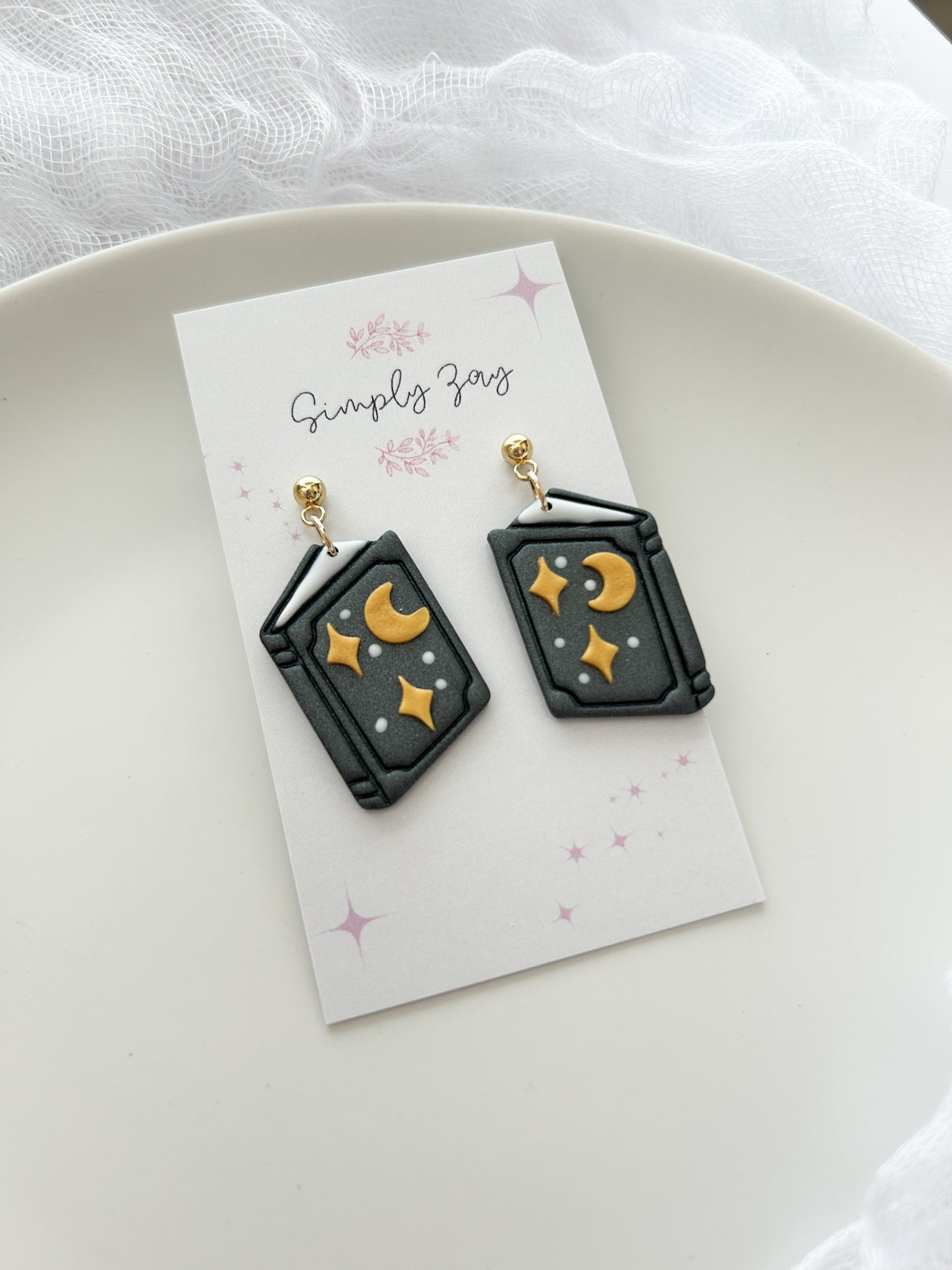 Celestial Book Earrings
