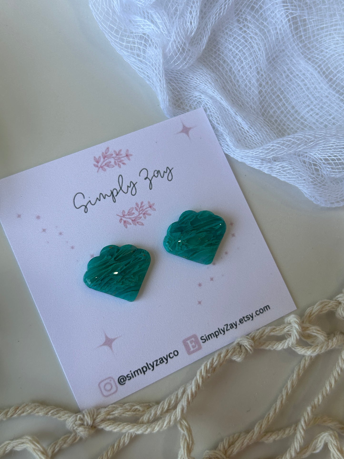 Seashell Ocean Inspired Studs