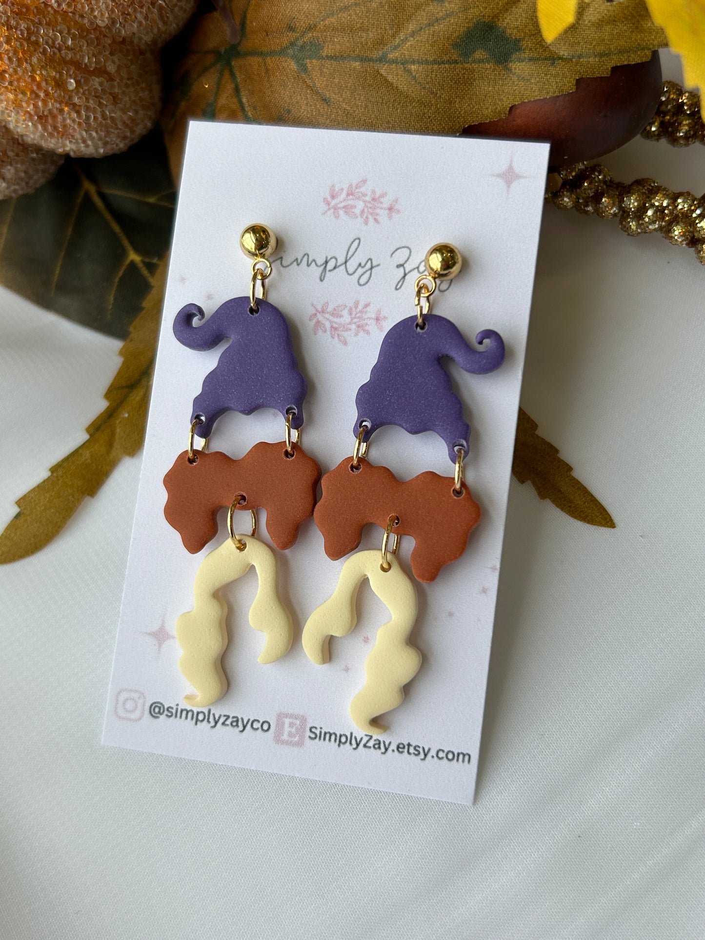 Hocus Pocus Witch Inspired Earrings