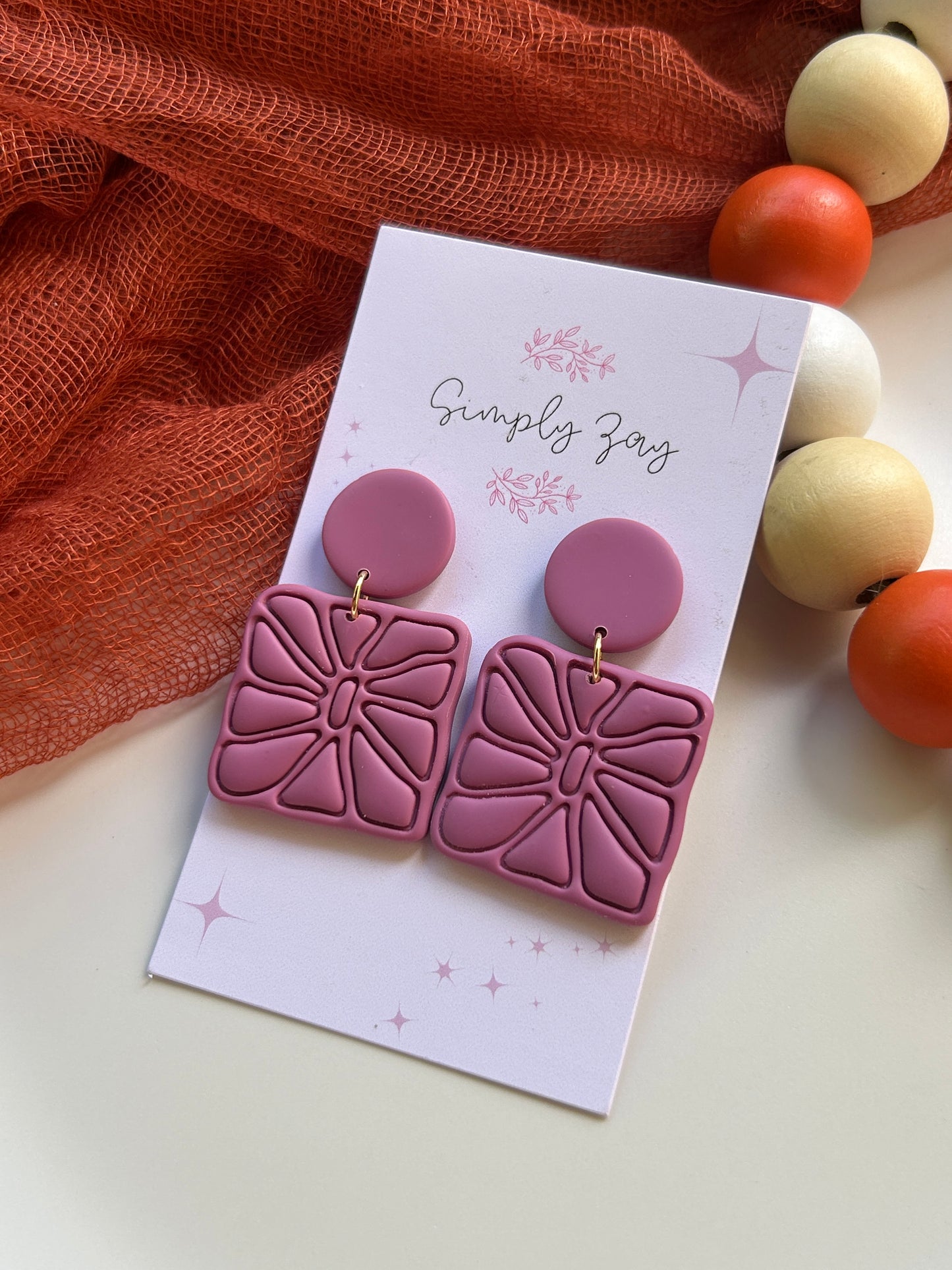 Matisse Mauve Flower Dangles