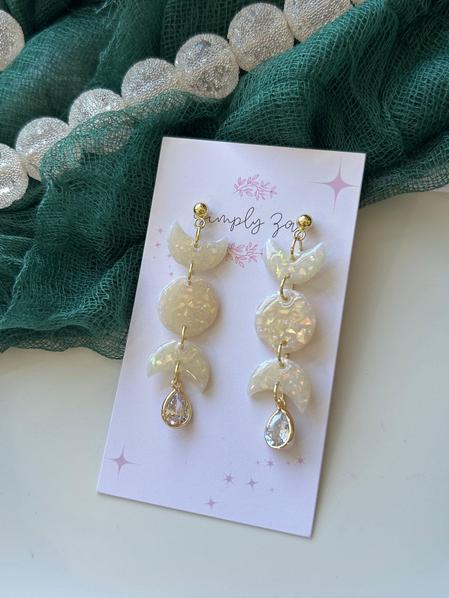 Phases of the Moon Dangle Earrings