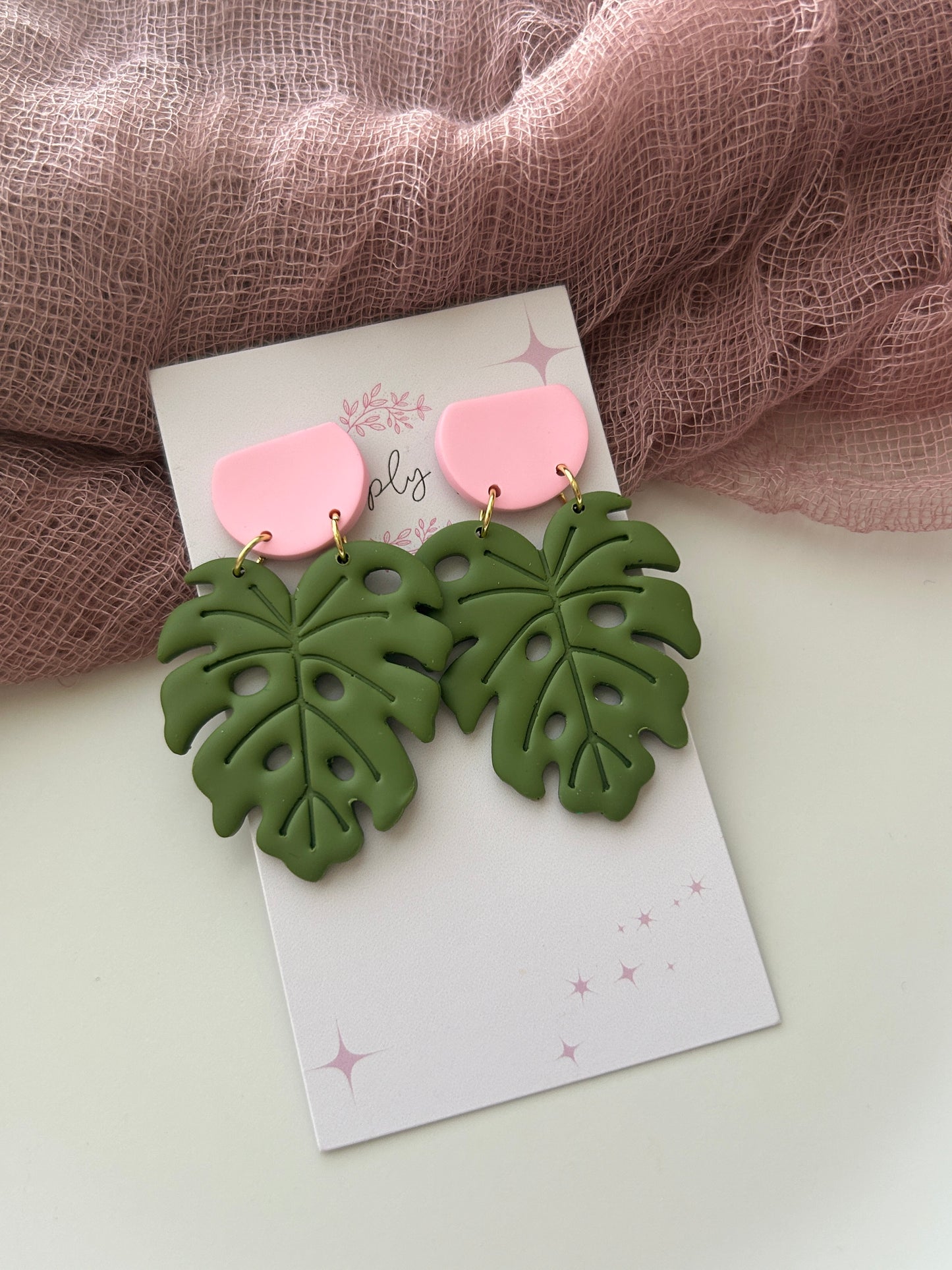 Monstera Leaves Earrings