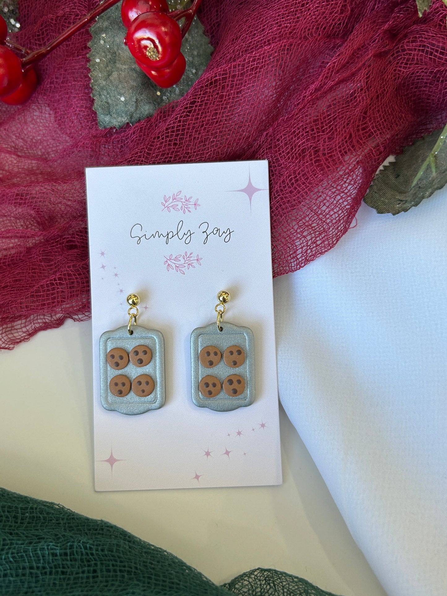 Cookie Tray Dangle Earrings