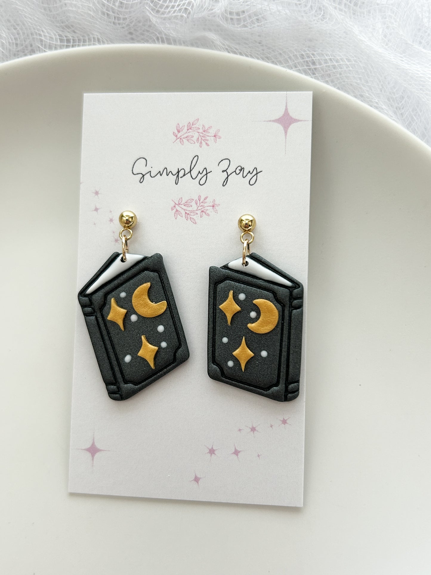 Celestial Book Earrings