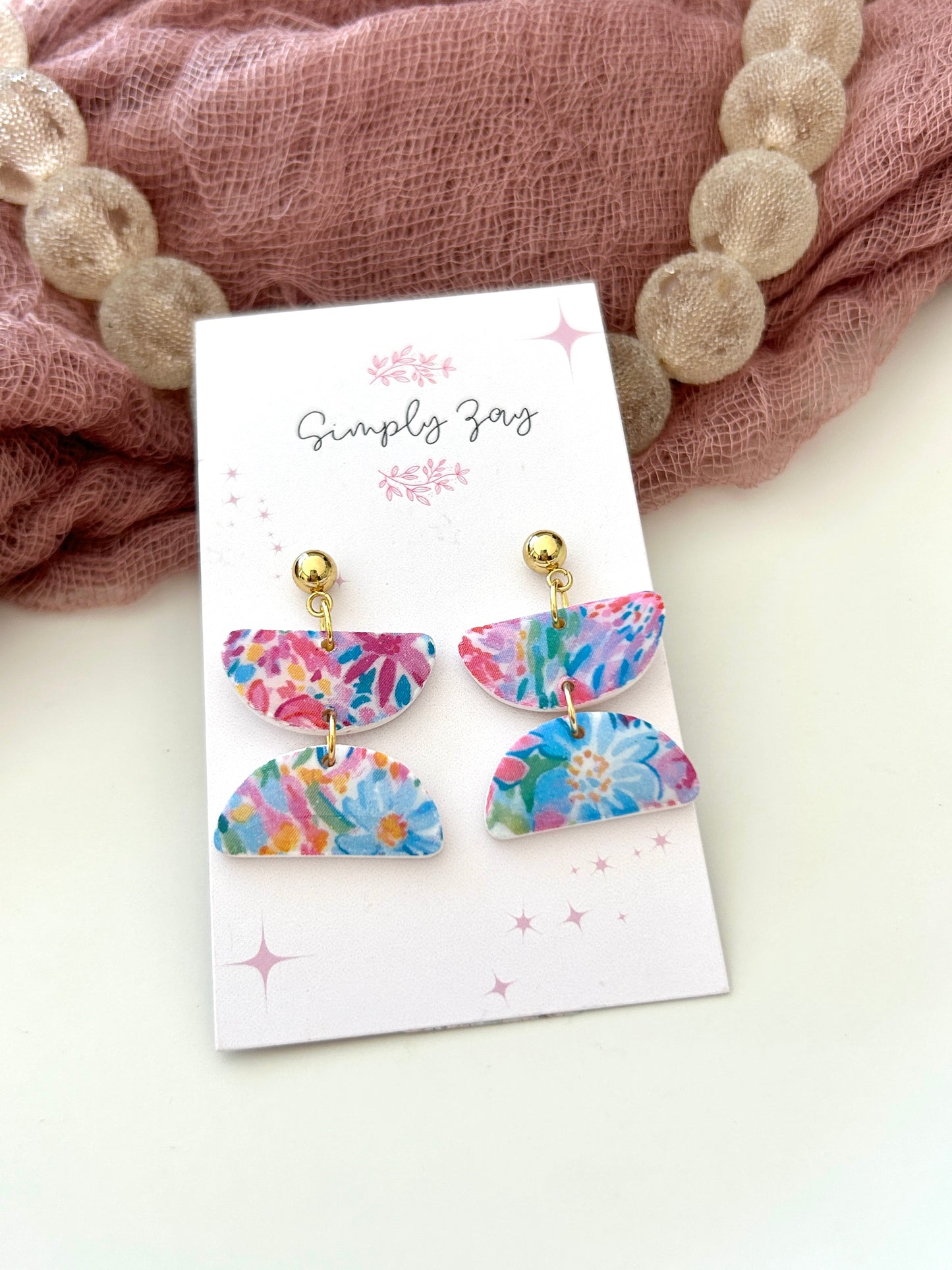 Floral Pattern Earrings