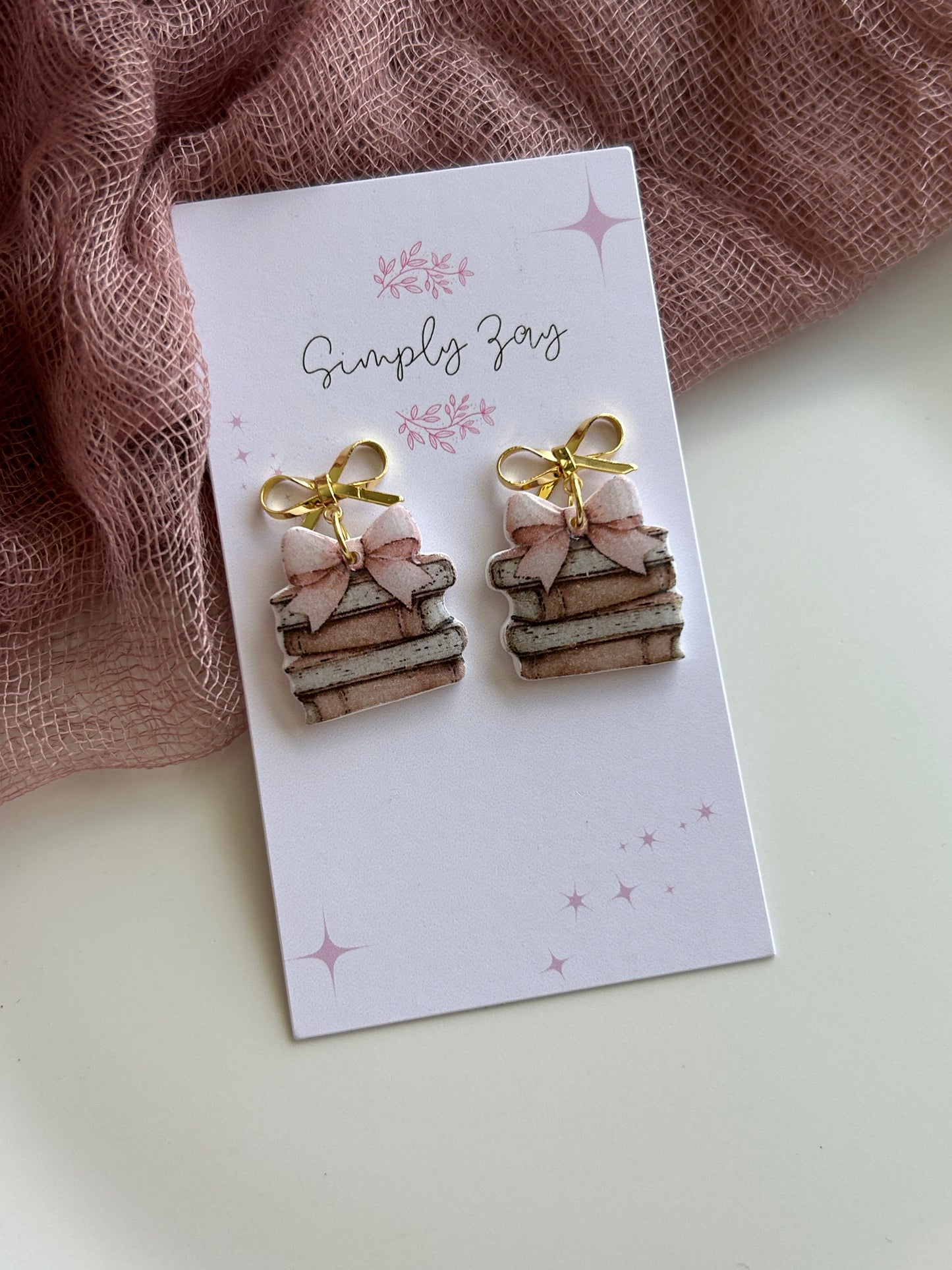 Book Stack Earrings