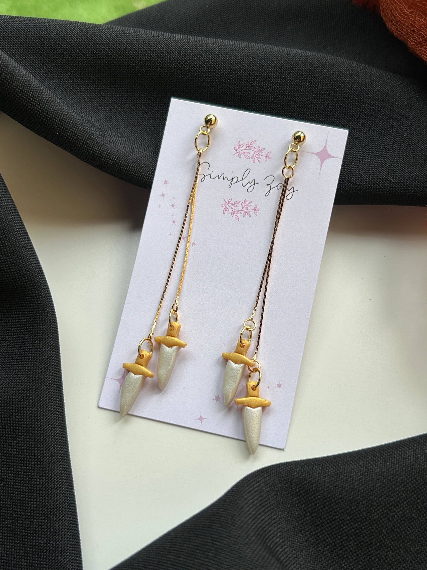 Hanging Dagger Sword Earrings