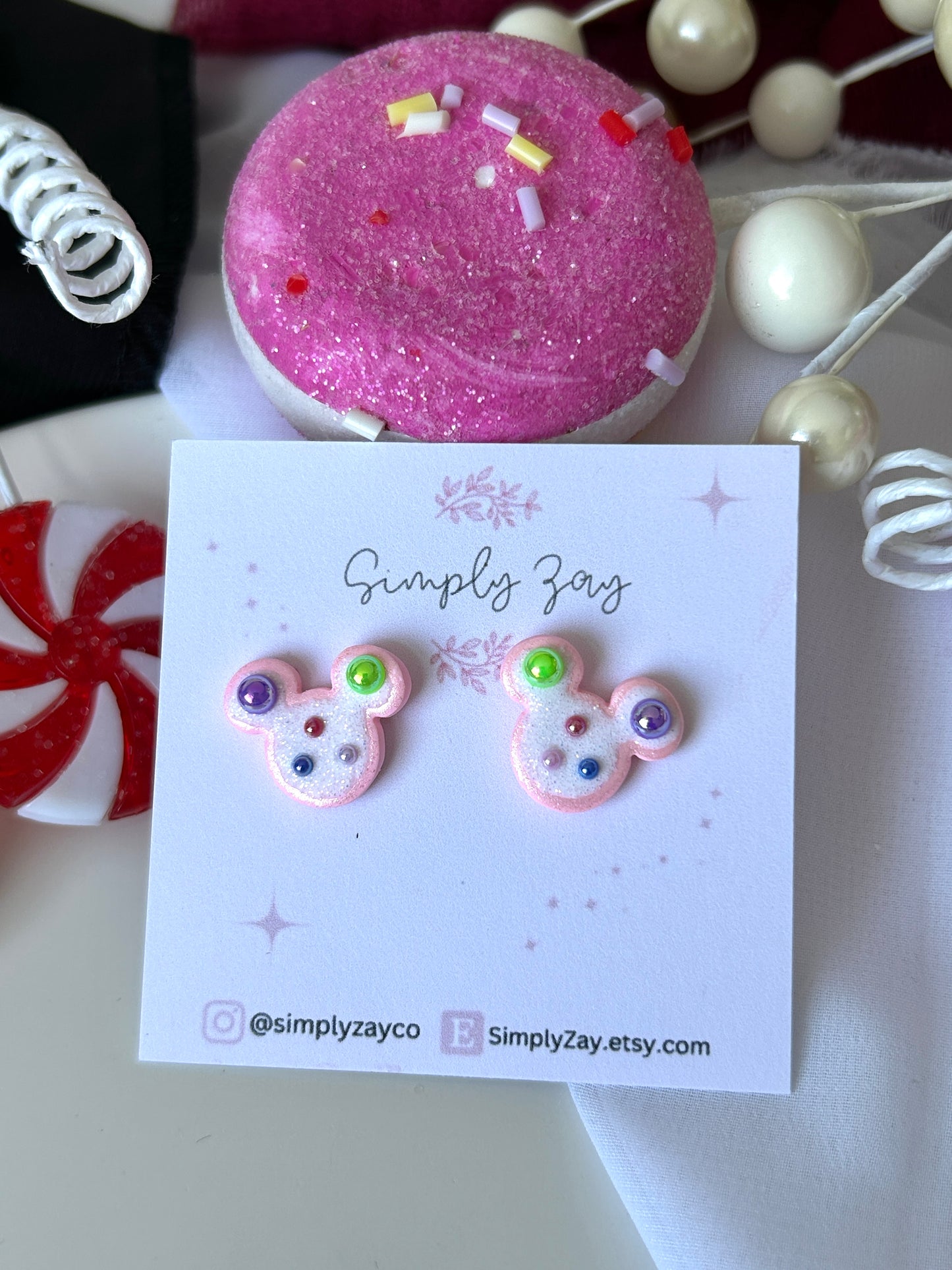 Gumdrop Mouse Stud Earrings