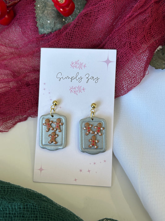Gingerbread Cookie Tray Earrings