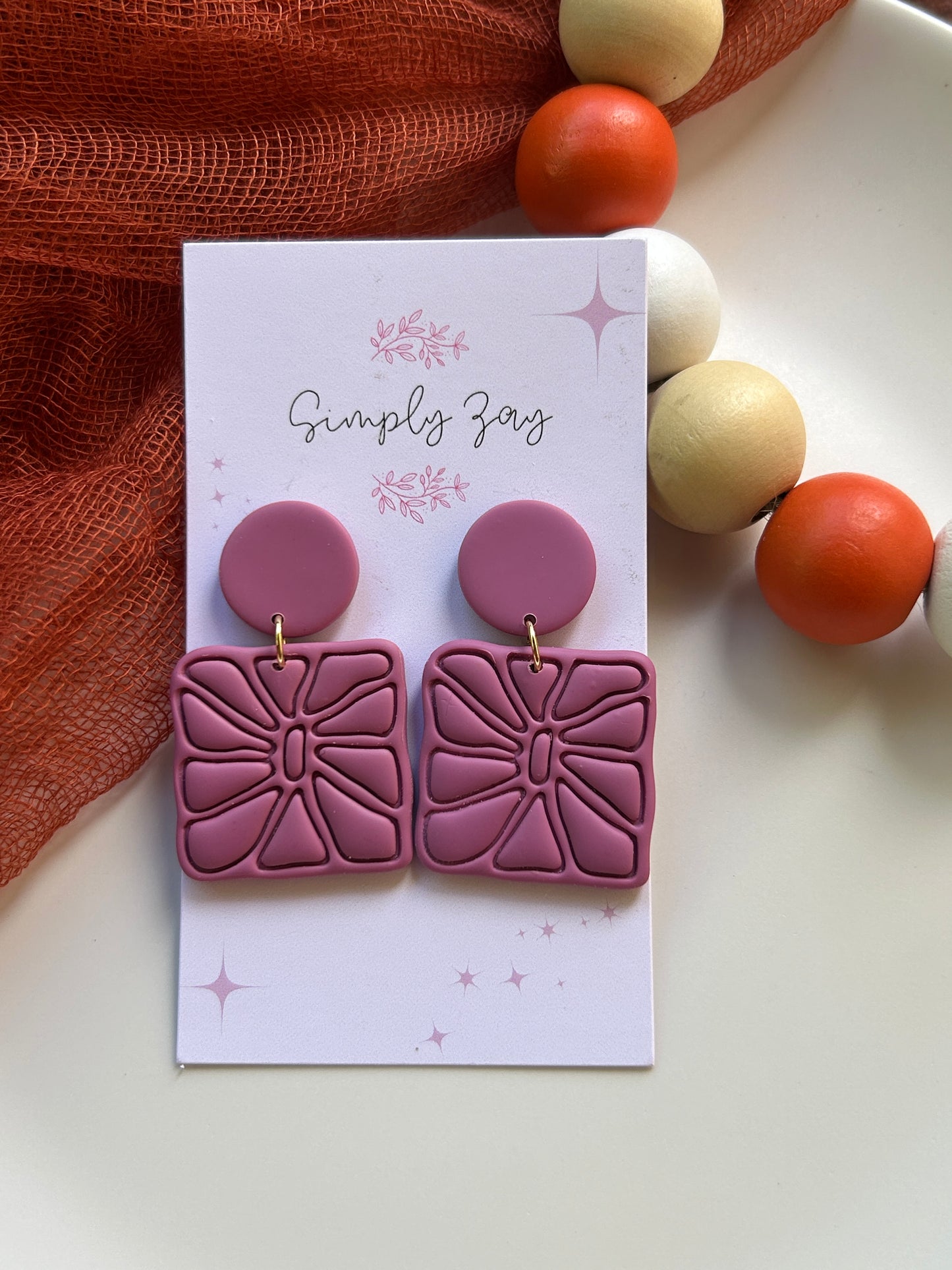 Matisse Mauve Flower Dangles