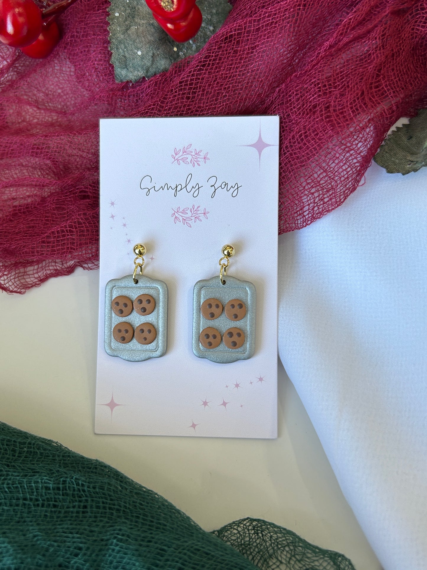 Cookie Tray Dangle Earrings