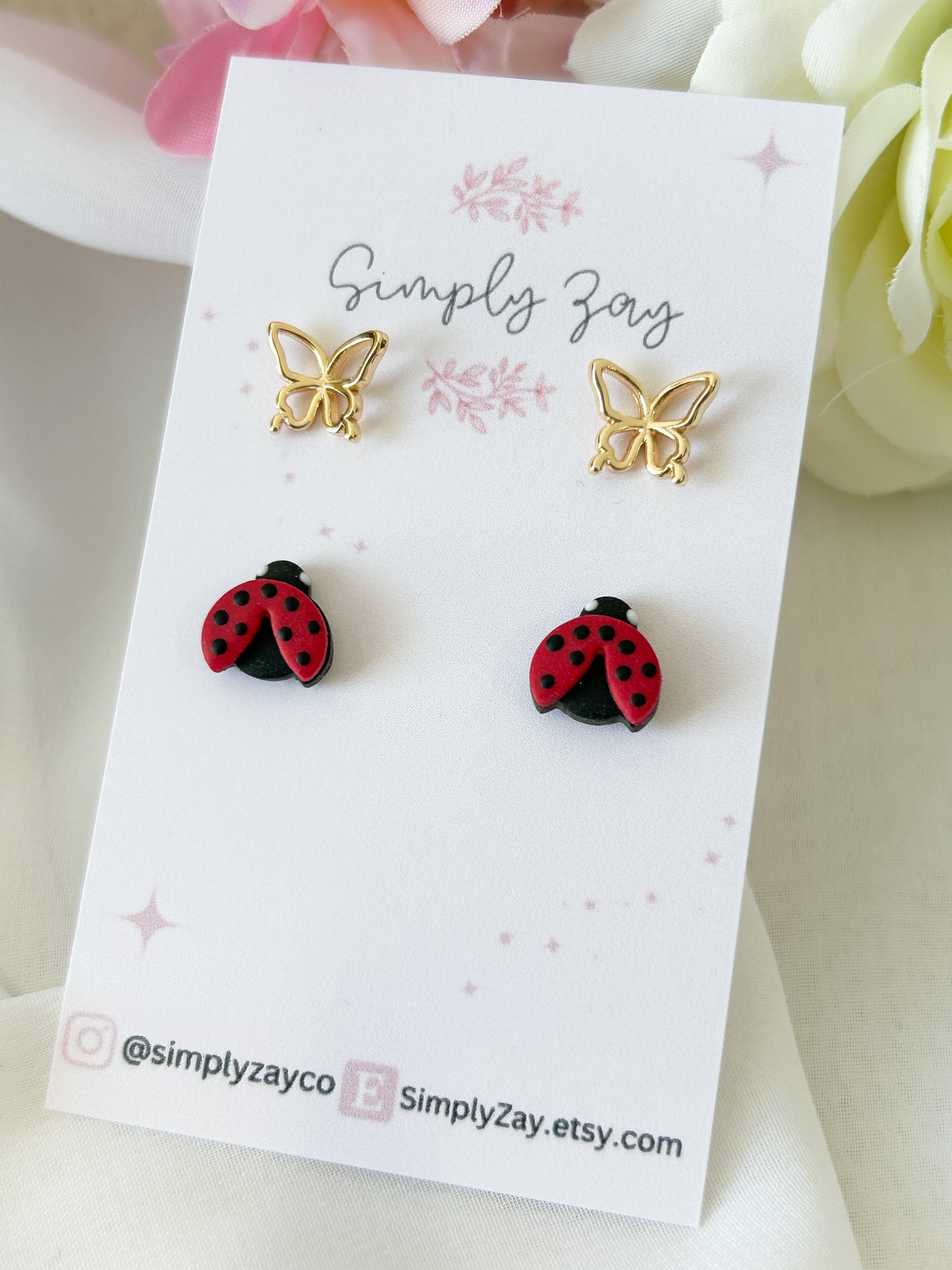 Butterfly and Ladybug Stud Pack