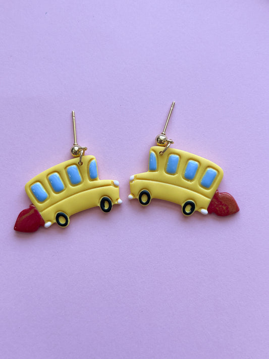 Magic Field Trip Earrings- School Bus Dangles