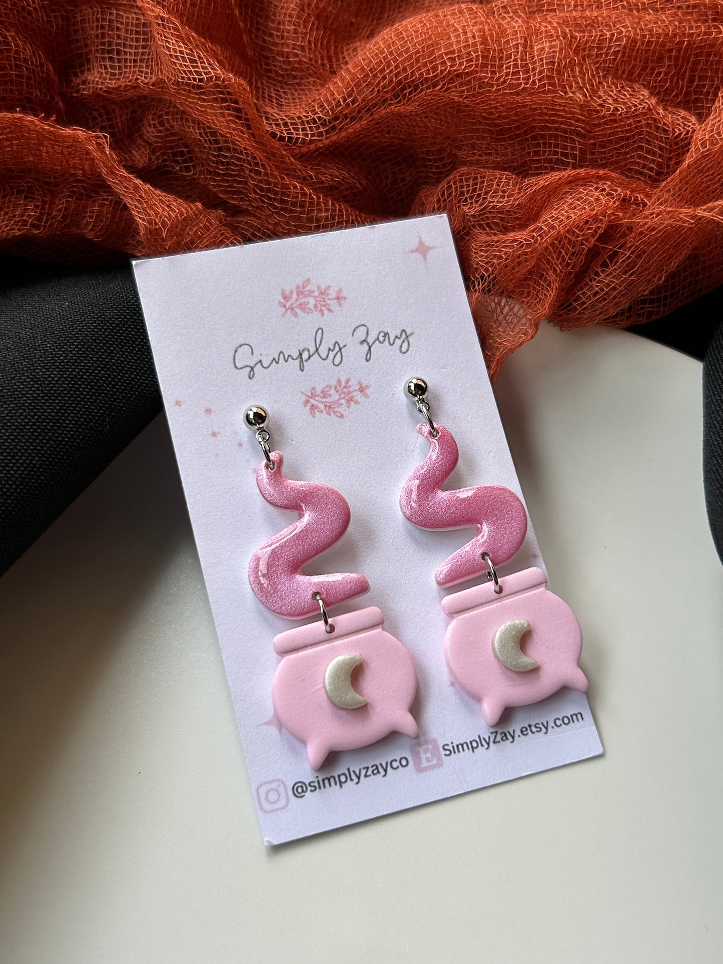 Pink Cauldrons with Moon