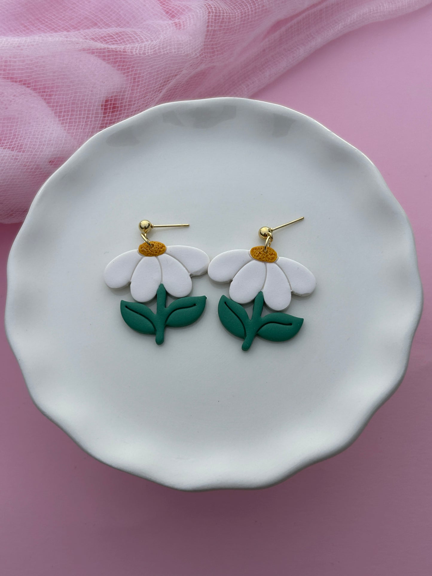 Daisy Clay Earrings