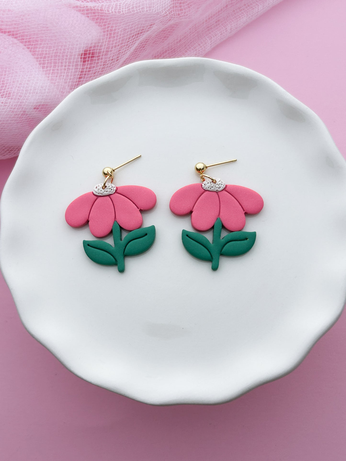 Daisy Clay Earrings