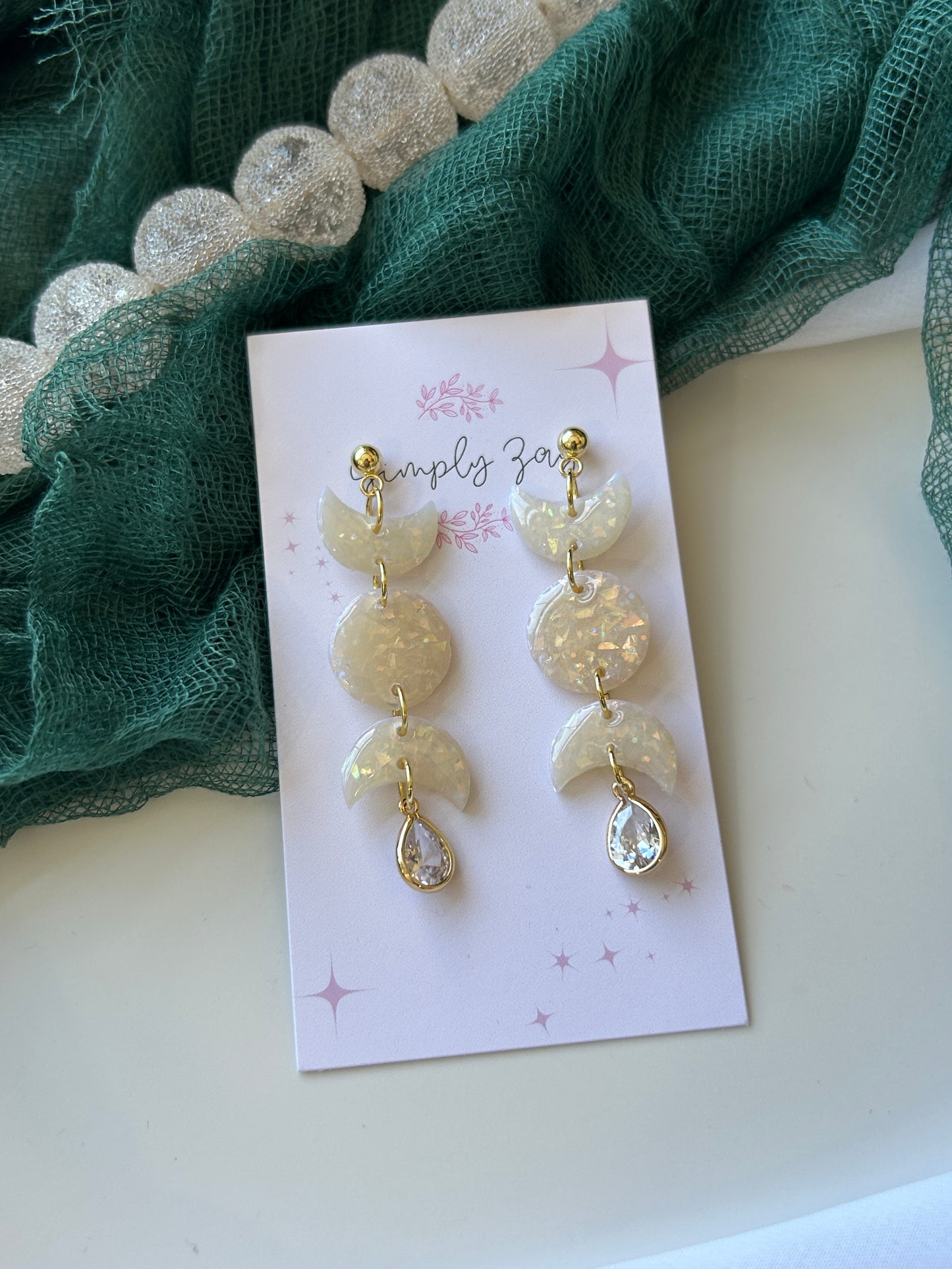 Phases of the Moon Dangle Earrings