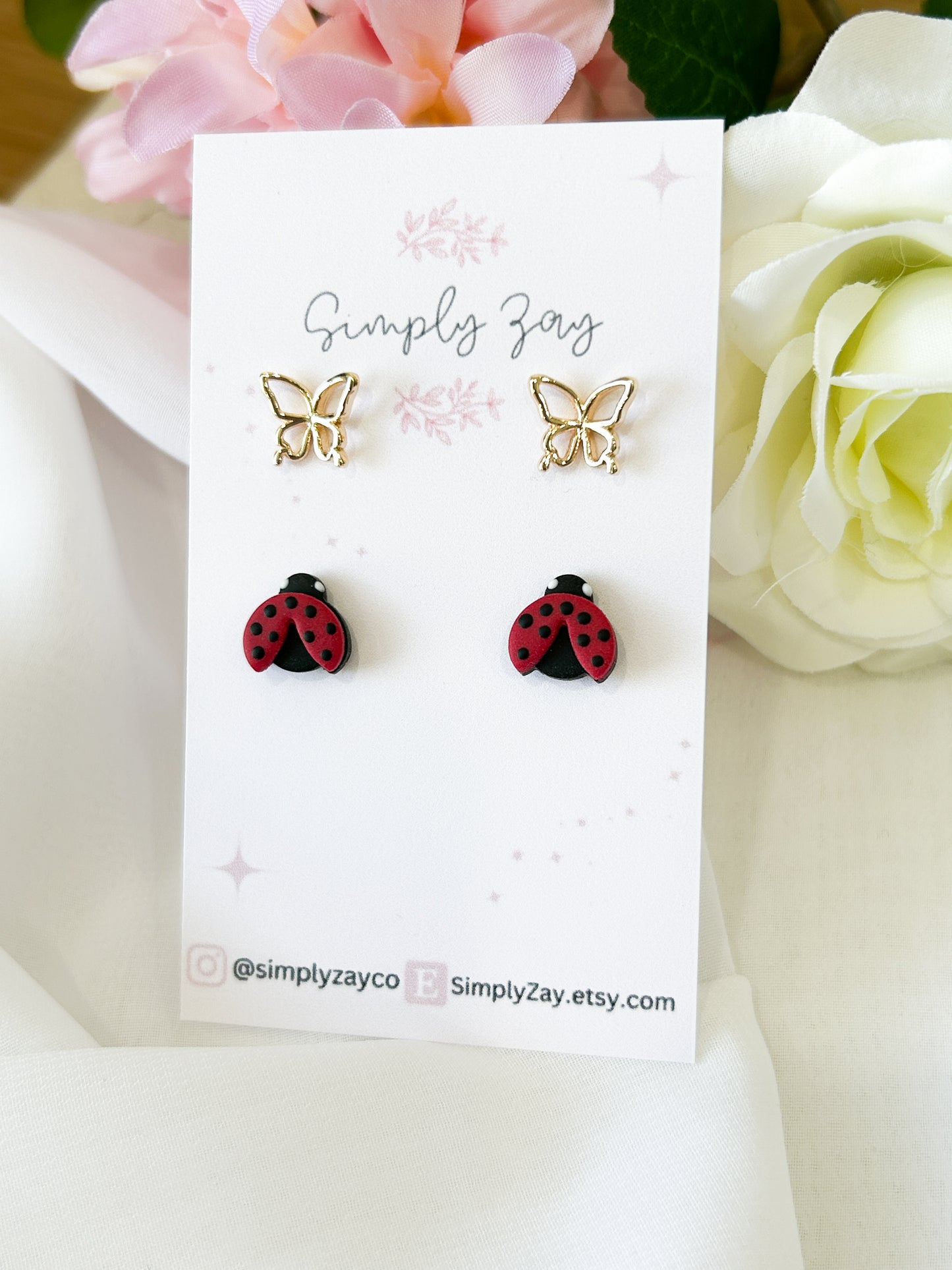 Butterfly and Ladybug Stud Pack