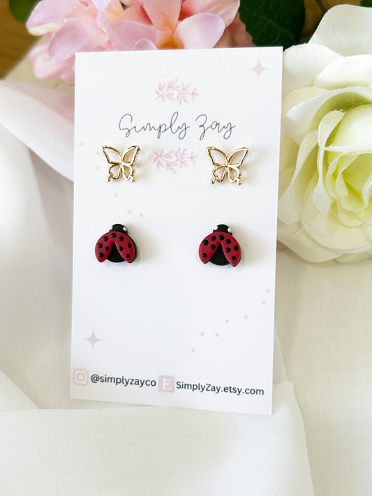 Butterfly and Ladybug Stud Pack